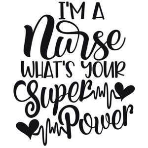 Nurse Super Power Vinyl Graphic Auto Laptop Car Wall Decor Decal Bumper Sticker‎